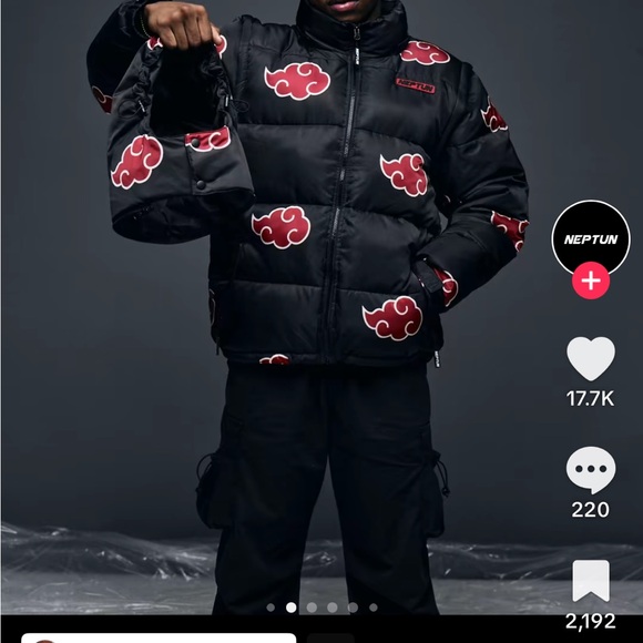 Akatsuki Cloud Puffer Jacket and Bag Set